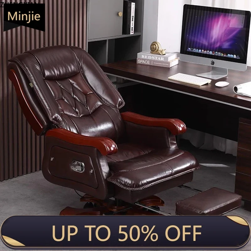 Office Furniture First - เก้าอี้หนังแท้ หนังวัวชั้นหนึ่ง เก้าอี้สำนักงานปรับเอนได้ขนาดใหญ่ โครงไม้เนื้อแข็ง เก้าอี้นวด เฟอร์นิเจอร์สำนักงานและห้องรับรอง
