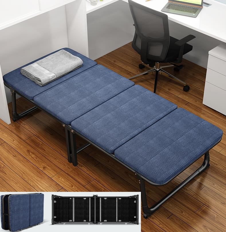 Office X Furniture - ผ้าปูเตียงพับได้แบบพกพาสำหรับพักกลางวัน เตียงพับแบบแข็งสำหรับงีบพักในออฟฟิศแบบเรียบง่าย