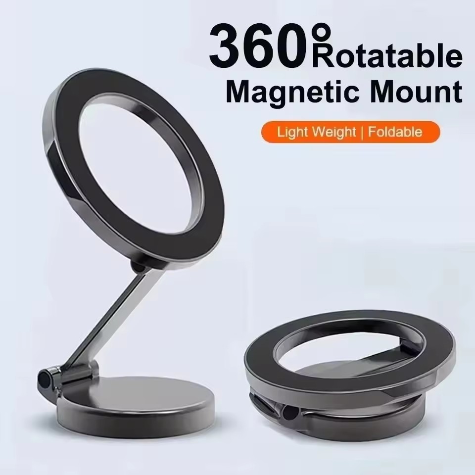 Magazine File Holder - ที่วางโทรศัพท์มือถือในรถยนต์แบบแม่เหล็กพับได้สำหรับ MagSafe 360 ° ขาตั้งแม่เหล็กปรับระดับได้สำหรับติดตั้งในรถยนต์สำหรับ iPhone