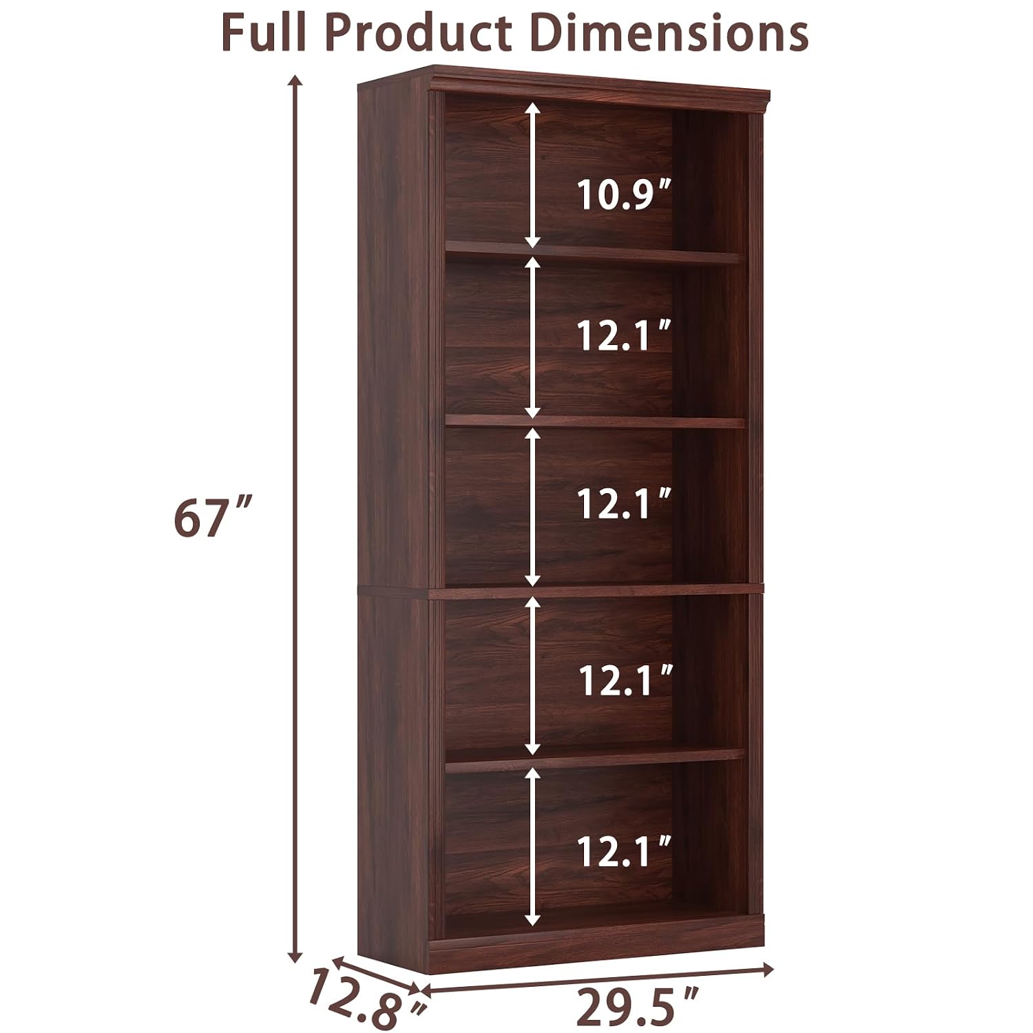 ชั้นวางหนังสือไม้ 5 ชั้น พร้อม - Office X Furniture บทวิจารณ์และราคา