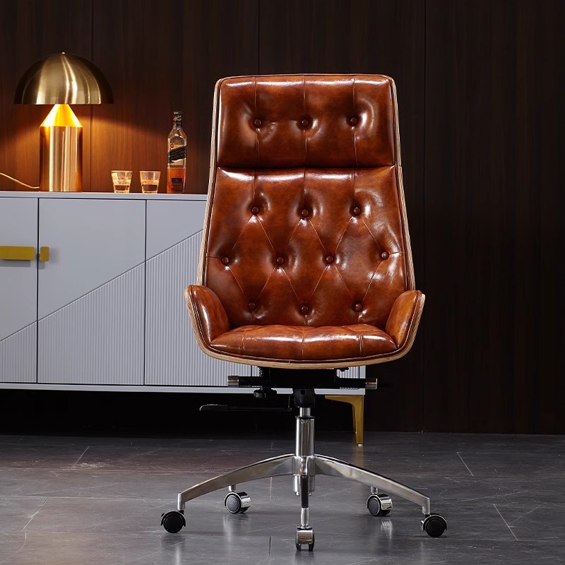 เก้าอี้สํานักงานหนังวัวชั้นหนึ - Office Furniture First บทวิจารณ์และราคา
